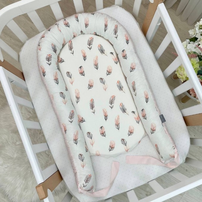Protectie somn – Baby Nest Feather roz
